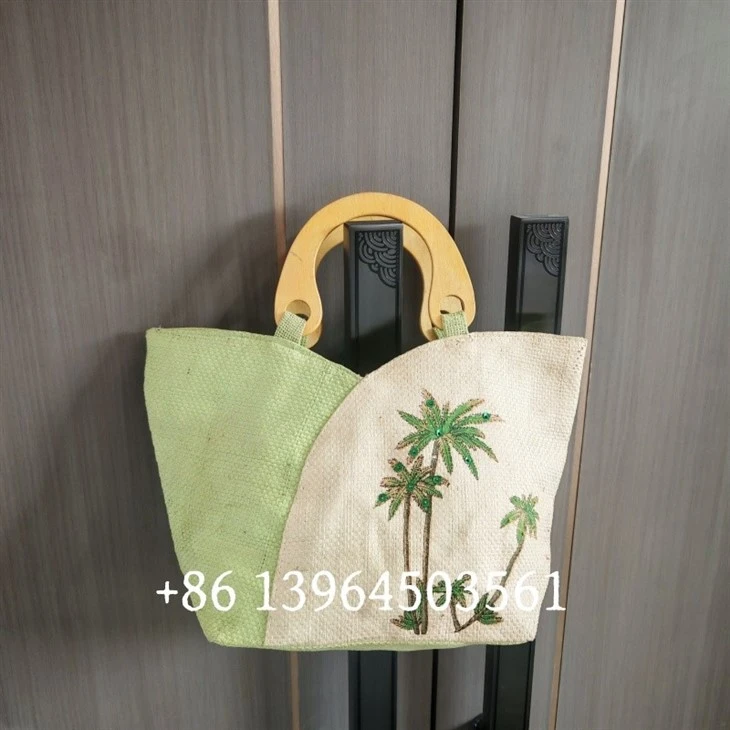 بانس بنے ہوئے تنکے ہینڈ بیگ