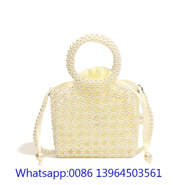 موتیوں کی موتیوں والا ویڈنگ برائیڈل بیگ