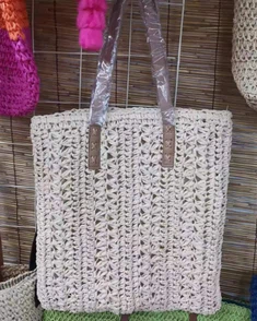 Crochet پیٹرن خواتین ہاتھ سے تیار کھوکھلی کندھے بیگ