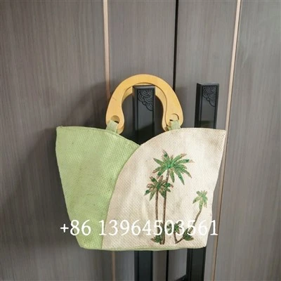 بانس بنے ہوئے تنکے ہینڈ بیگ