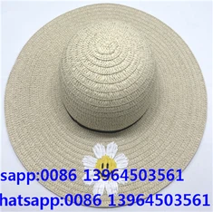 گل داؤدی پھول اسٹرا پیپر خواتین کی ٹوپی