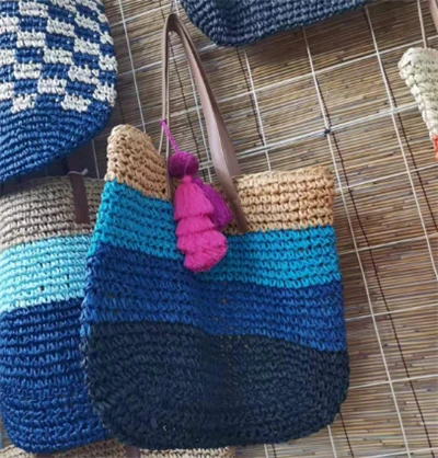 گریڈینٹ ریمپ Crochet لڑکی خواتین بیگ