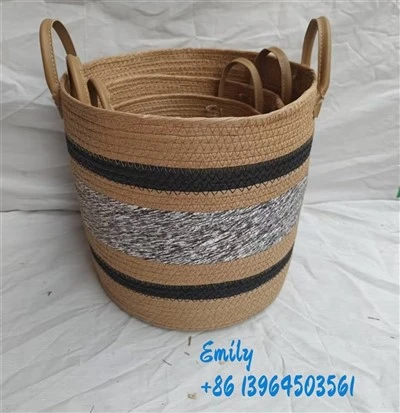 بڑے ہاتھ سے تیار اسٹوریج ٹوکریاں