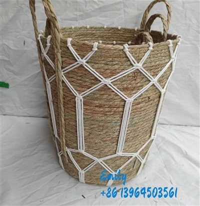 گول بنے ہوئے اسٹوریج ٹوکریاں